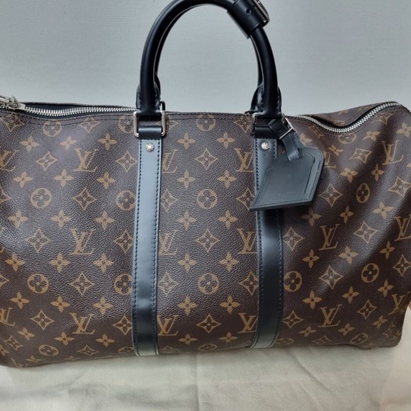 Louis Vuitton Keepall Bandouliere Monogram Macassar 45 Brown/Black - Picture 2 of 7